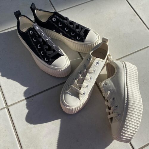 . New Arrival... . . 【CONVERSE】 AS (R) LIFTED RIBTAPE OX OFF WHITE BLACK ¥11,000- . . @abc_mart_japan @abcmart_grandstage
