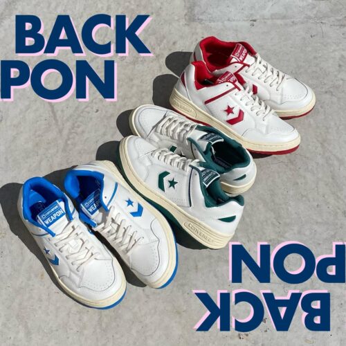 COME BACK WEAPON!! . . 【CONVERSE】 WEAPON CC OX WHITE/DARK RED WHITE/GREEN WHITE/SAX ¥13,200- . . @abc_mart_japan @abcmart_grandstage