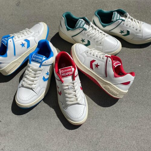 . New Arrival... . . 【CONVERSE】 WEAPON CC OX WHITE/SAX WHITE/DARK RED WHITE/GREEN ¥13,200- . . @abc_mart_japan @abcmart_grandstage
