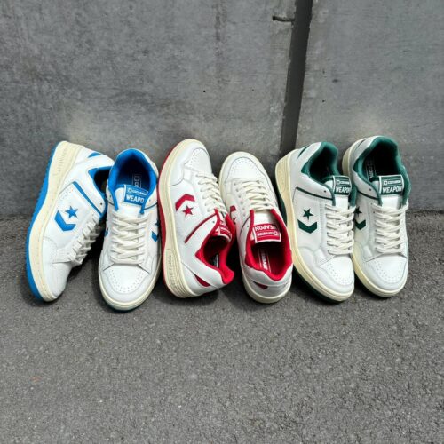 . Recommend... . . 【CONVERSE】 WEAPON CC OX WHITE/DARK RED WHITE/GREEN WHITE/SAX ¥13,200- . . @abc_mart_japan