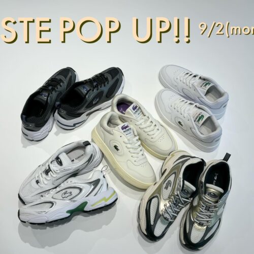 . LACOSTE POP UP!! . 9/2(mon)〜9/16(mon) . . 【LACOSTE】 STORM 96 2K 224 1 SFA 1R5 WHT/DK GRN . STORM 96 2K 224 2 SFA 1Y5 OWHT/DK GRN G1N DK GRY/NVY ¥18,150- . . LINESET 223 1 SFA 21G WHT/WHT . LINESET 224 1 SFA 18C OWHT/OWHT ¥14,850- . . @abc_mart_japan