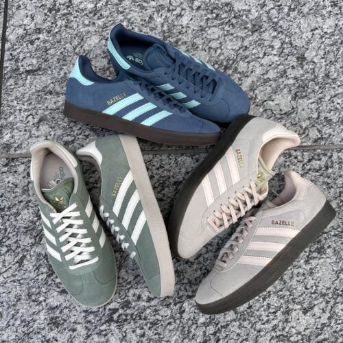 . New Arrival... . . 【ADIDAS】 GAZELLE ＊PUTT/HALO/OLIV ＊PREL/COUR/GUM5 ＊SILV/OFFW/WOND ¥15,400- . . @abc_mart_japan