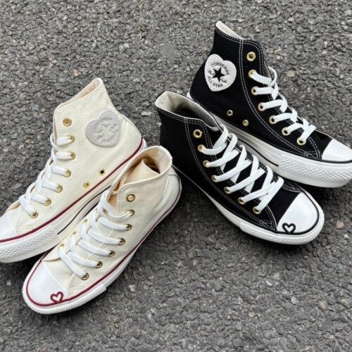 . New Arrival... . . 【COVERSE】 ALL STAR PLTS HEARTPOINT HI PALE IVORY BLACK ￥9,900- . . @abc_mart_japan